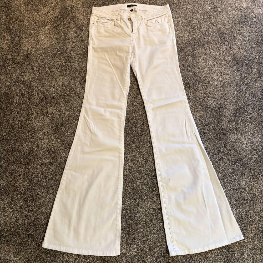 Rachel Zoe White Bell/Flare Jeans- size 28
